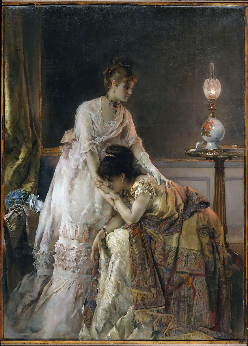 After the Ball, Alfred Stevens (Belgian, Brussels 1823–1906 Paris), Oil on canvas 