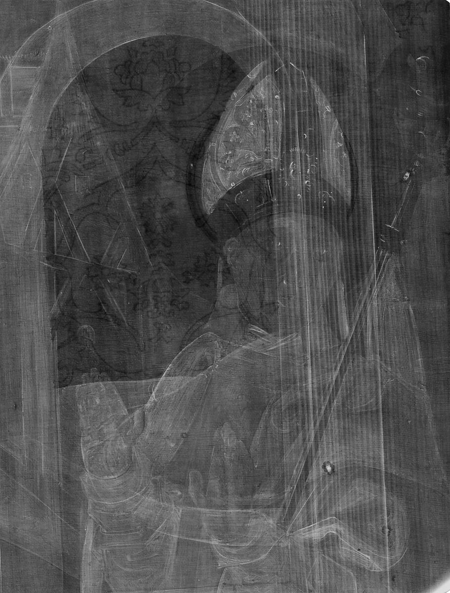 Saint Remigius Replenishing the Barrel of Wine; (interior) Saint Remigius and the Burning Wheat, Swiss Painter, Oil, gold, and white metal on wood