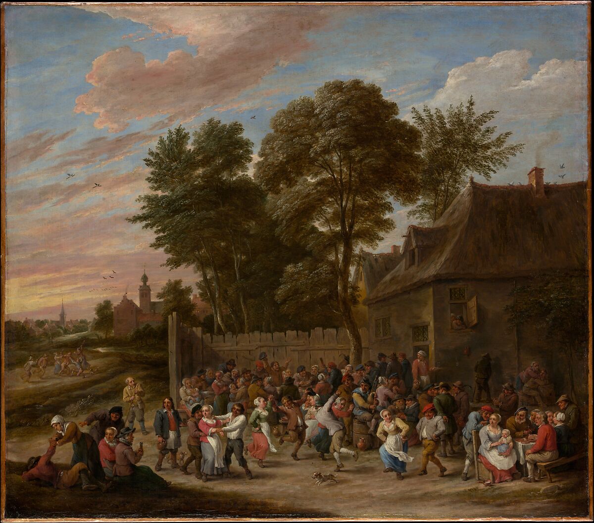 Peasants Dancing and Feasting, David Teniers the Younger  Flemish, Oil on canvas