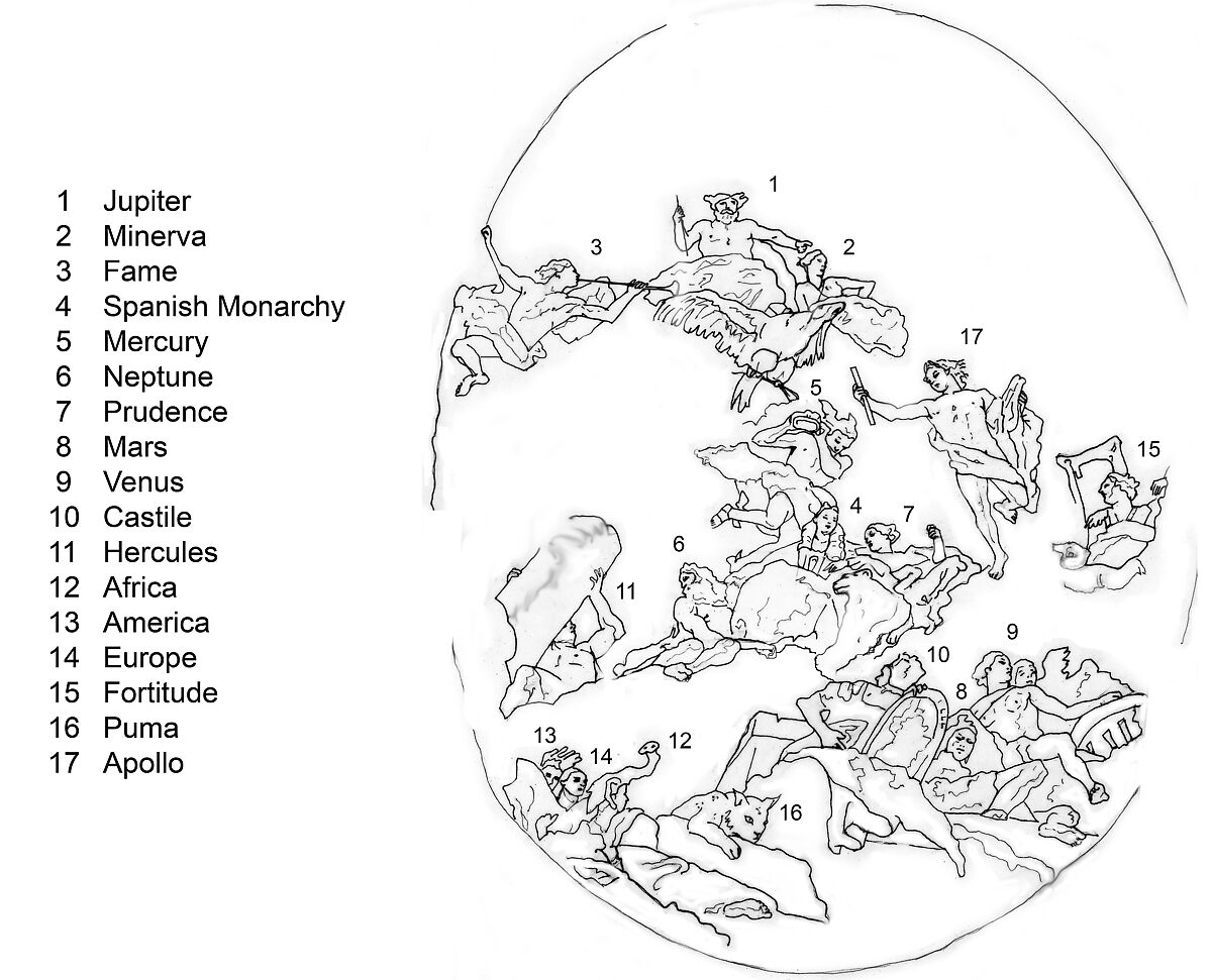 The Apotheosis of the Spanish Monarchy, Giovanni Battista Tiepolo (Italian, Venice 1696–1770 Madrid), Oil on canvas