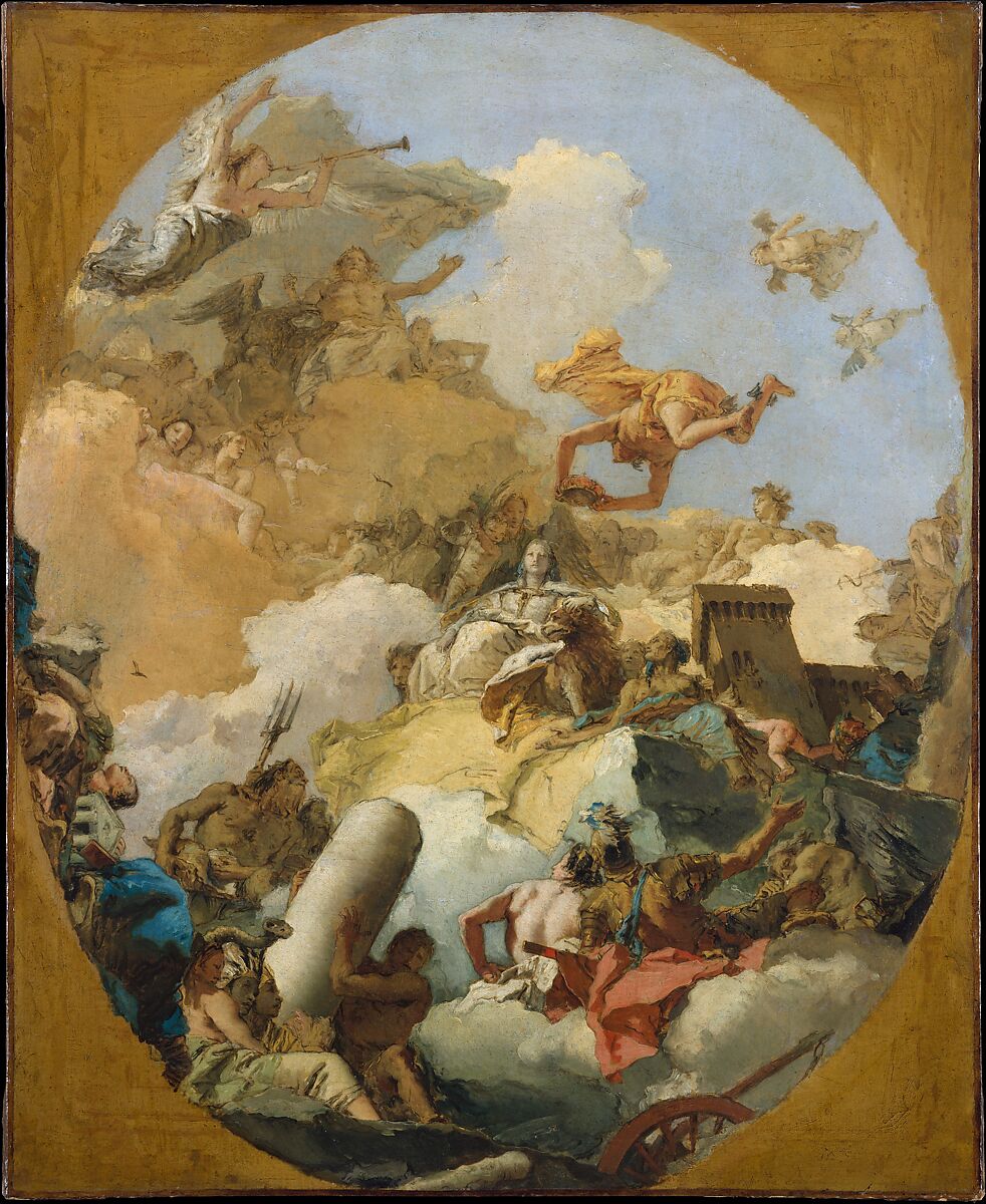 The Apotheosis of the Spanish Monarchy, Giovanni Battista Tiepolo (Italian, Venice 1696–1770 Madrid), Oil on canvas 