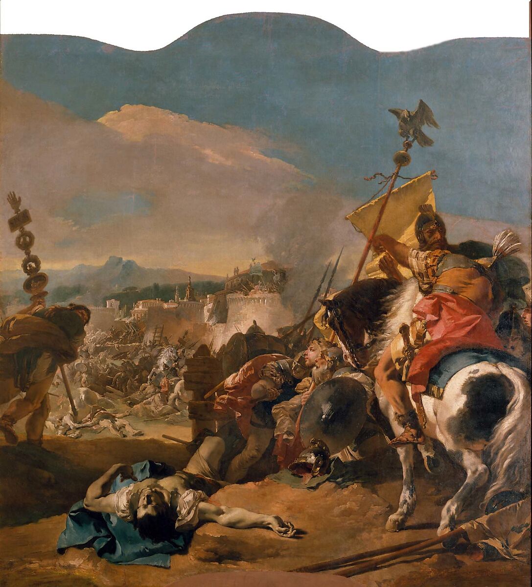 The Capture of Carthage, Giovanni Battista Tiepolo  Italian, Oil on canvas