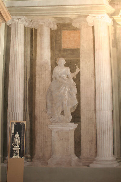 Allegorical Figure Representing Geometry, Giovanni Battista Tiepolo (Italian, Venice 1696–1770 Madrid) and Workshop, Fresco, transferred to canvas