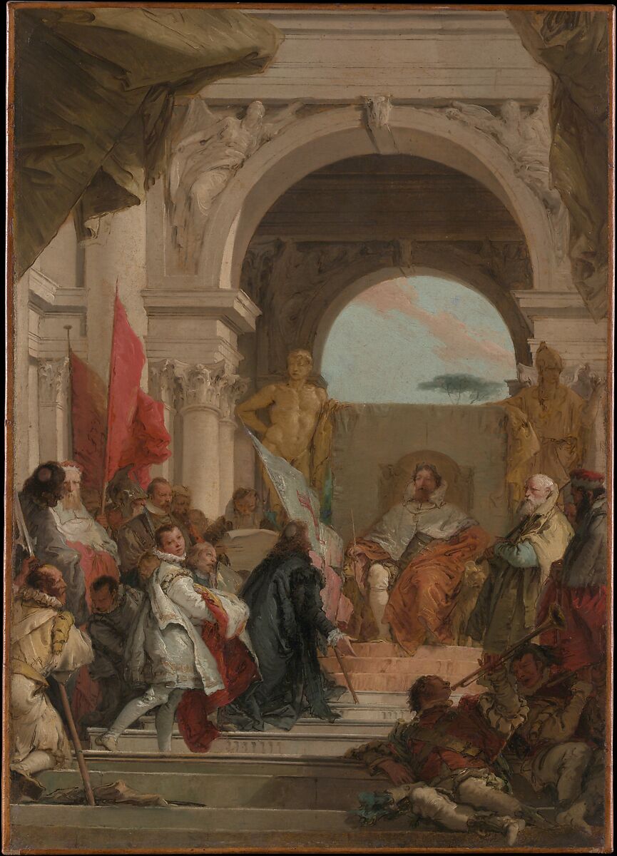 The Investiture of Bishop Harold as Duke of Franconia, Giovanni Battista Tiepolo  Italian, Oil on canvas