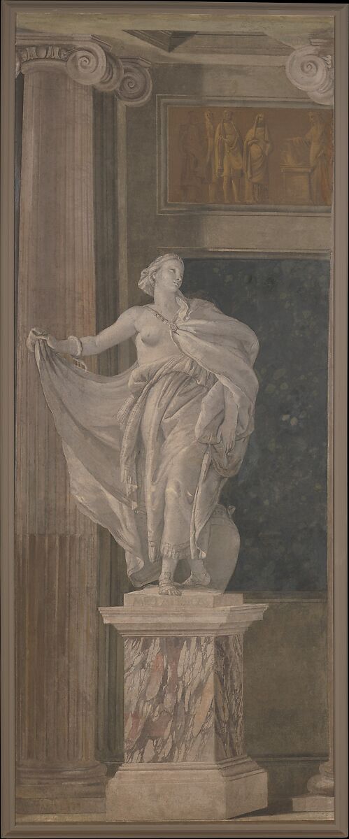 Allegorical Figure Representing Metaphysics, Giovanni Battista Tiepolo (Italian, Venice 1696–1770 Madrid) and Workshop, Fresco, transferred to canvas 