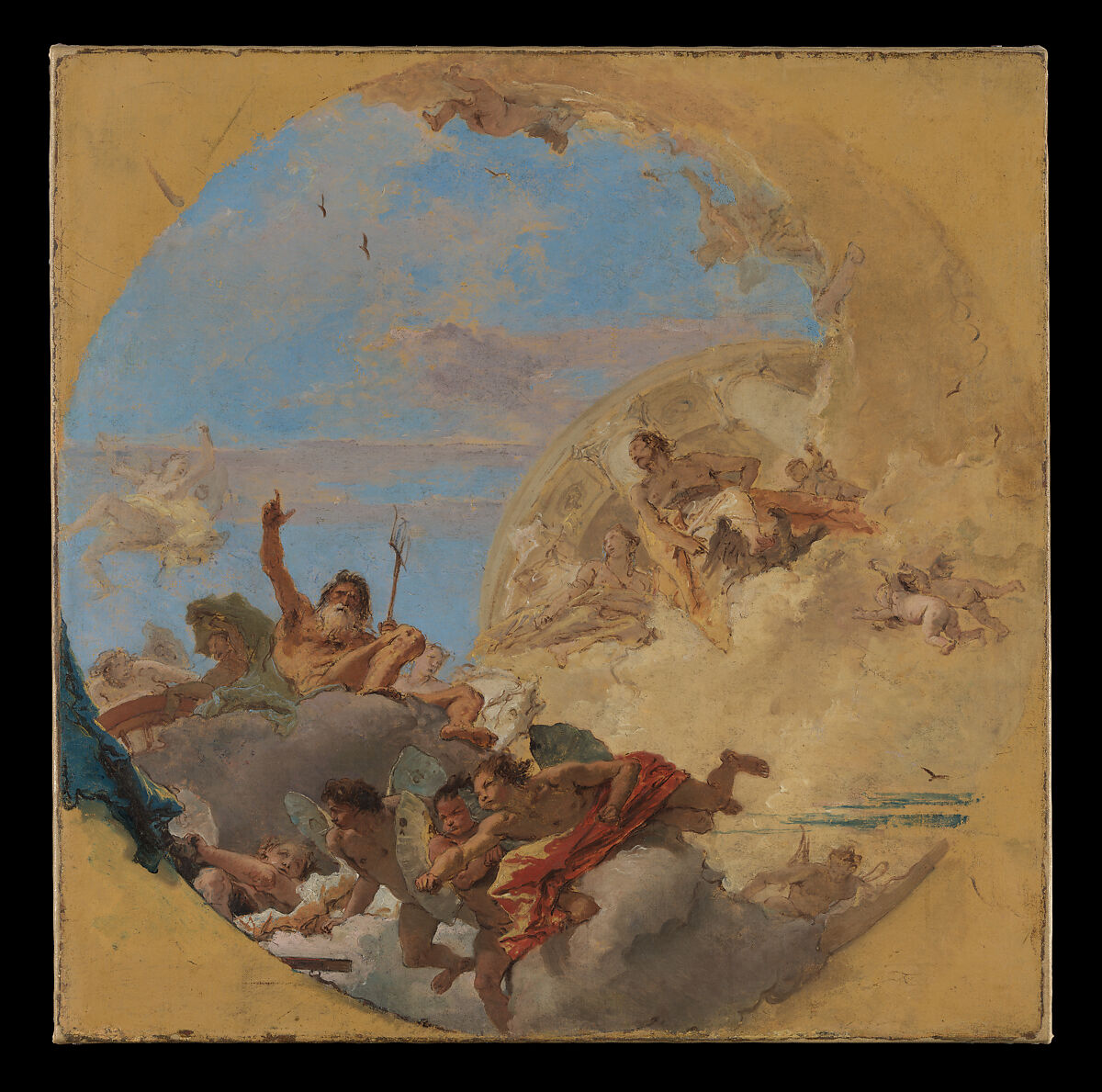 Neptune and the Winds, Giovanni Battista Tiepolo (Italian, Venice 1696–1770 Madrid), Oil on canvas 