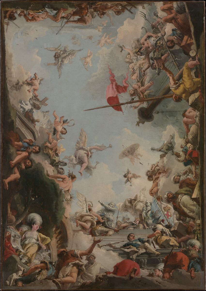The Glorification of the Giustiniani Family, Giovanni Domenico Tiepolo (Italian, Venice 1727–1804 Venice), Oil on canvas 