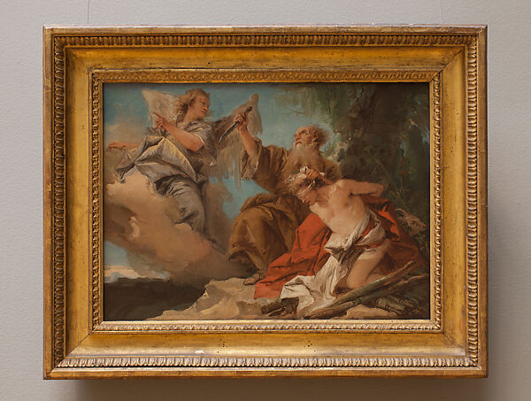 The Sacrifice of Isaac, Giovanni Domenico Tiepolo (Italian, Venice 1727–1804 Venice), Oil on canvas