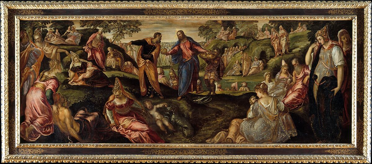 The Miracle of the Loaves and Fishes, Jacopo Tintoretto (Jacopo Robusti) (Italian, Venice 1518/19–1594 Venice), Oil on canvas 