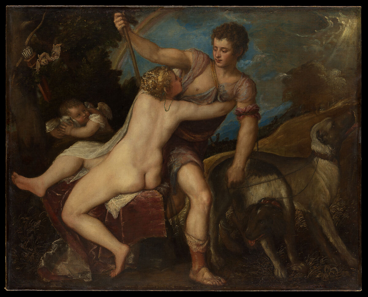 Venus and Adonis, Titian (Tiziano Vecellio)  Italian, Oil on canvas