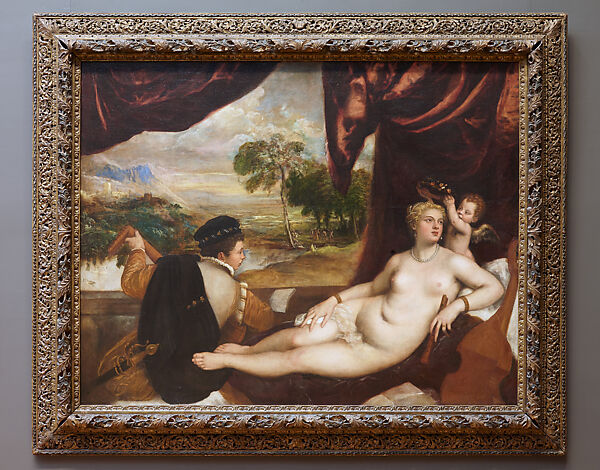 Venus and the Lute Player, Titian (Italian, Pieve di Cadore ca. 1485/90?–1576 Venice) and Workshop, Oil on canvas