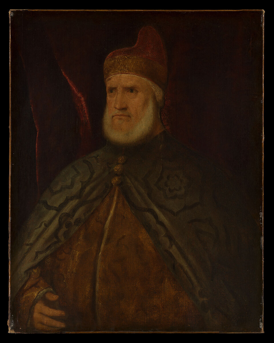 Doge Andrea Gritti (1455–1538), Workshop of Titian (Italian, Pieve di Cadore ca. 1485/90?–1576 Venice), Oil on canvas 