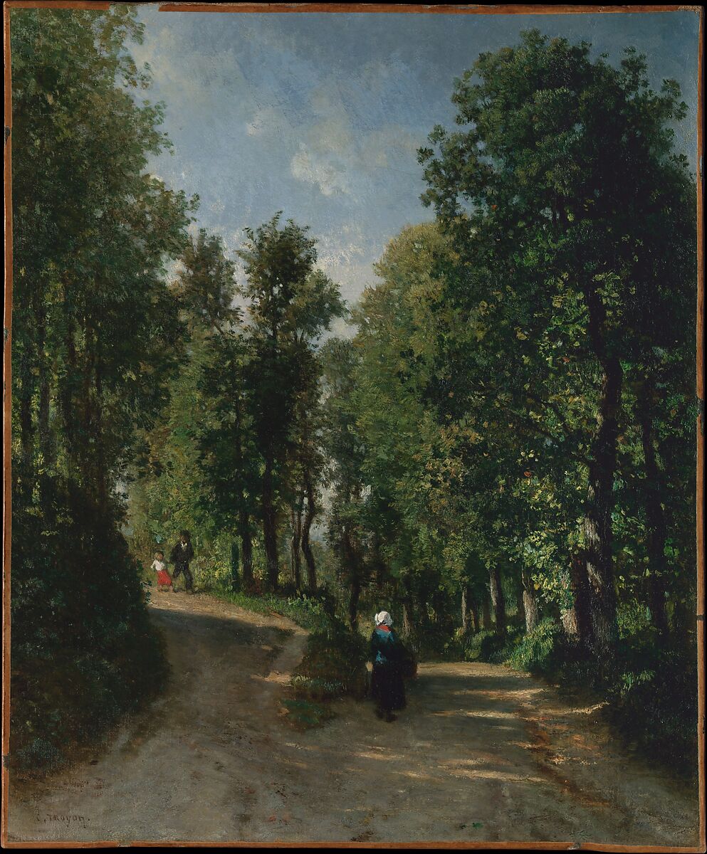 Road in the Woods, Constant Troyon (French, Sèvres 1810–1865 Paris), Oil on canvas 