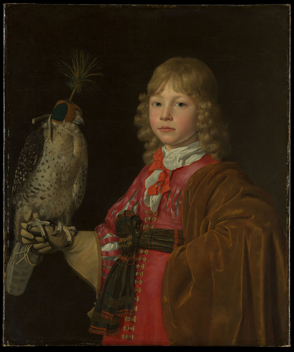 Portrait of a Boy with a Falcon, Wallerant Vaillant (Flemish, Lille 1623–1677 Amsterdam), Oil on canvas 