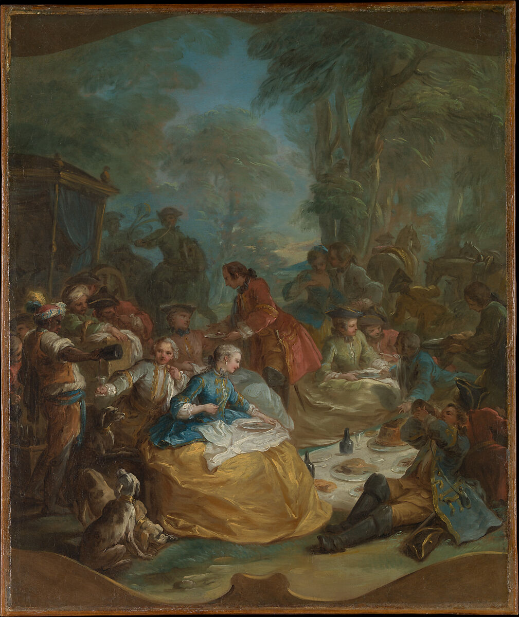 Halt of the Hunt, Carle (Charles André) Vanloo (French, Nice 1705–1765 Paris), Oil on canvas 