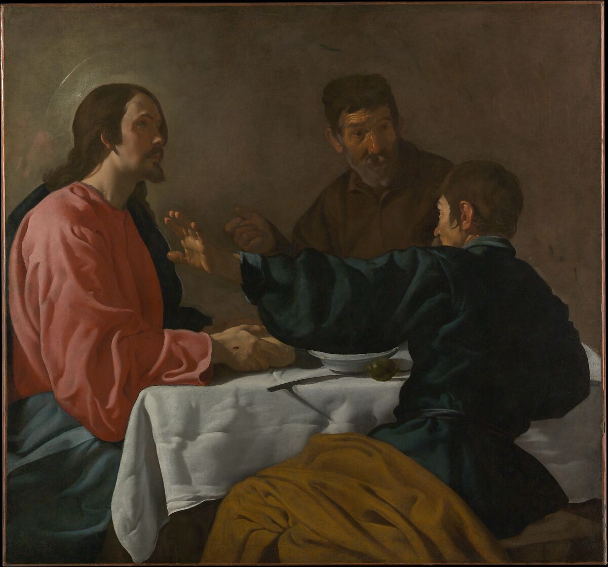 The Supper at Emmaus, Velázquez (Diego Rodríguez de Silva y Velázquez)  Spanish, Oil on canvas