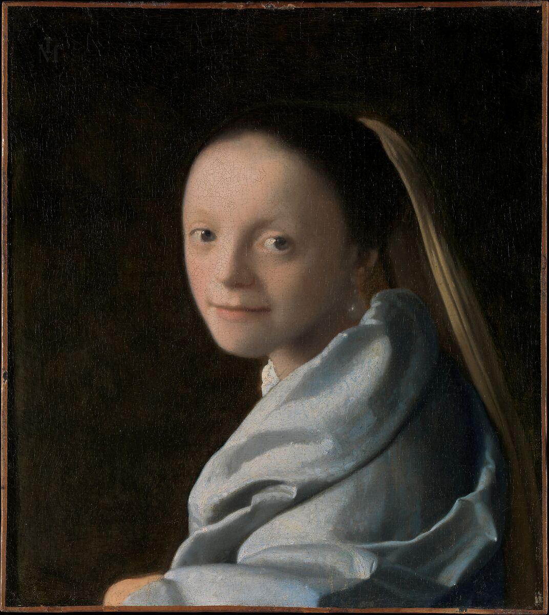 Study of a Young Woman, Johannes Vermeer (Dutch, Delft 1632–1675 Delft), Oil on canvas 