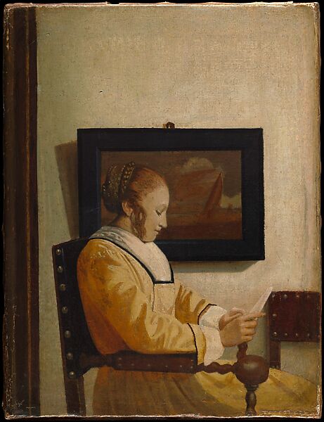 A Young Woman Reading, Imitator of Johannes Vermeer (ca. 1925–27), Oil on canvas 
