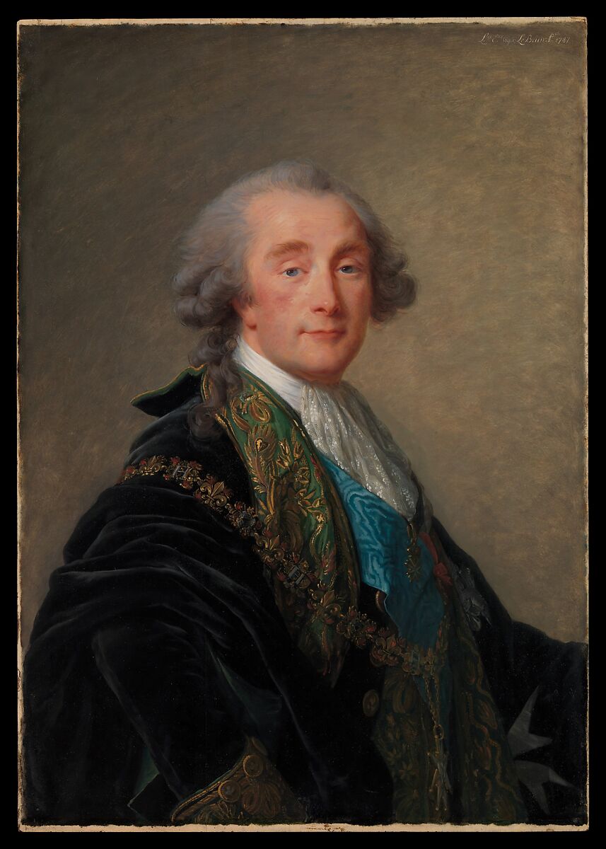 Alexandre Charles Emmanuel de Crussol-Florensac (1743–1815), Elisabeth Louise Vigée Le Brun (French, Paris 1755–1842 Paris), Oil on wood 