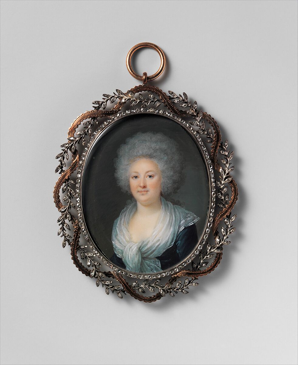 Portrait of a Woman, Villers (French, active ca. 1781–93), Ivory 