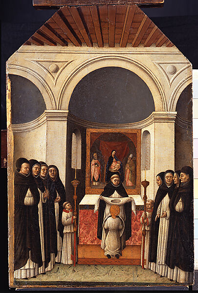 Saint Peter Martyr Healing the Leg of a Young Man, Antonio Vivarini (Italian, Venice, active by 1440–died 1476/84), Tempera and gold on wood