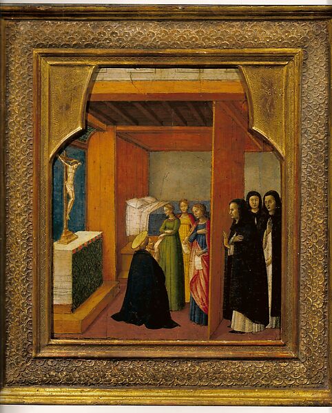 Saint Peter Martyr Healing the Leg of a Young Man, Antonio Vivarini (Italian, Venice, active by 1440–died 1476/84), Tempera and gold on wood