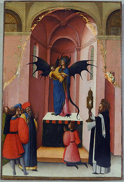 Saint Peter Martyr Healing the Leg of a Young Man, Antonio Vivarini (Italian, Venice, active by 1440–died 1476/84), Tempera and gold on wood