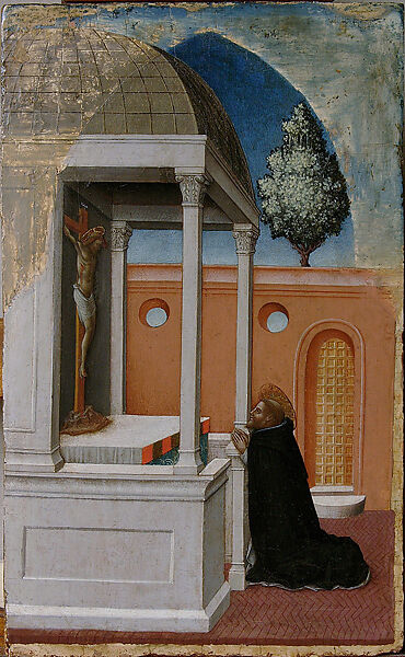 Saint Peter Martyr Healing the Leg of a Young Man, Antonio Vivarini (Italian, Venice, active by 1440–died 1476/84), Tempera and gold on wood