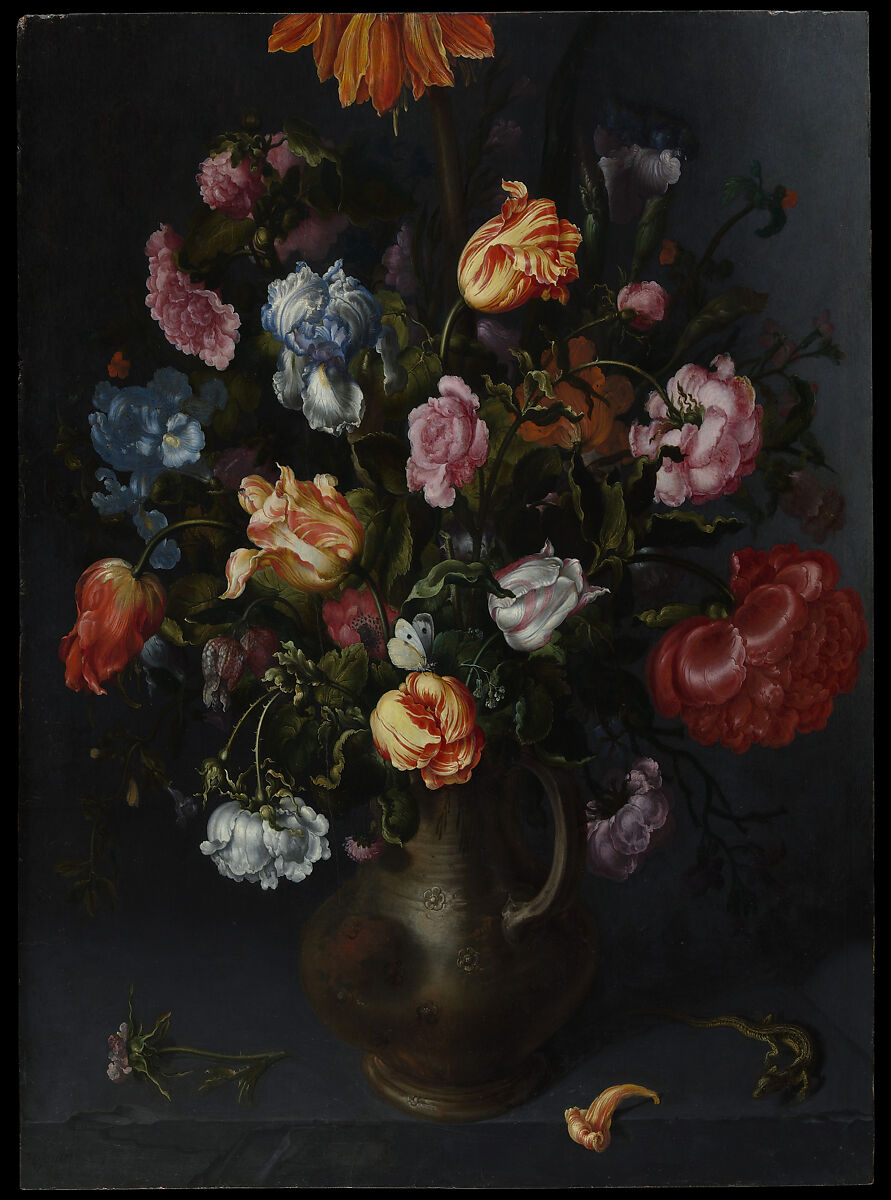 A Vase with Flowers, Jacob Vosmaer (Dutch, Delft ca. 1584–1641 Delft), Oil on wood 