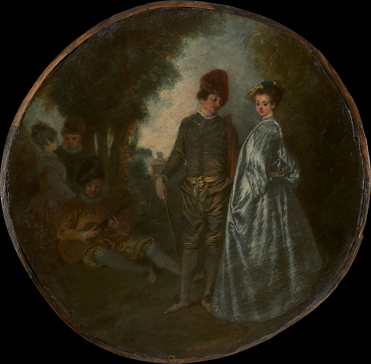 The Cascade, Copy after Antoine Watteau (French, late 18th century), Oil on wood 