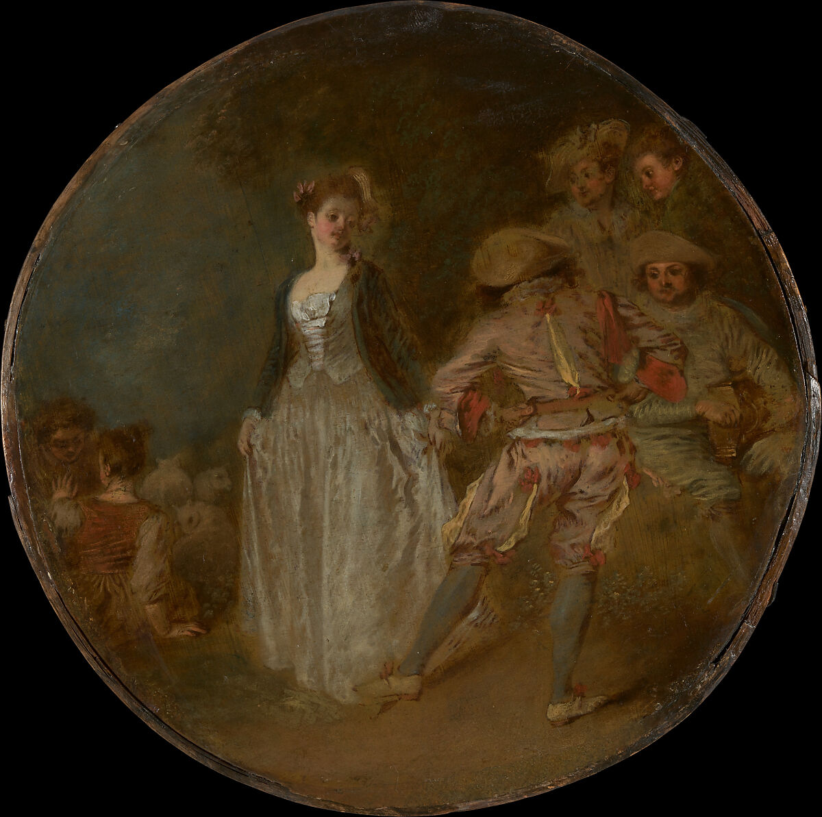 The Country Dance, Copy after Antoine Watteau (French, late 18th century), Oil on wood 