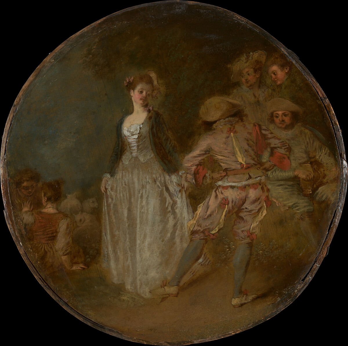 The Country Dance, Antoine Watteau  French, Oil on wood