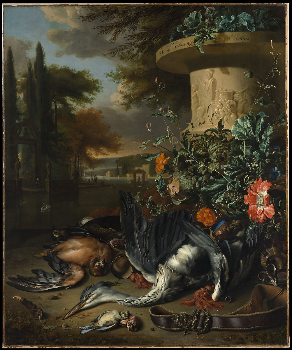 Gamepiece with a Dead Heron, Jan Weenix  Dutch, Oil on canvas