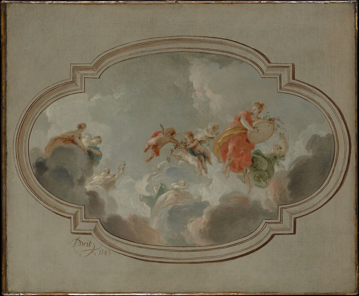 Flora and Zephyr, Jacob de Wit (Dutch, Amsterdam 1695–1754 Amsterdam), Oil on canvas 