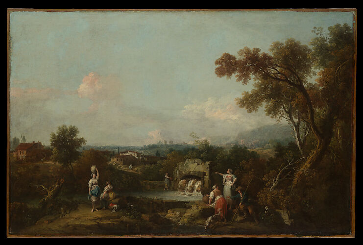 Landscape with Peasants at a Fountain