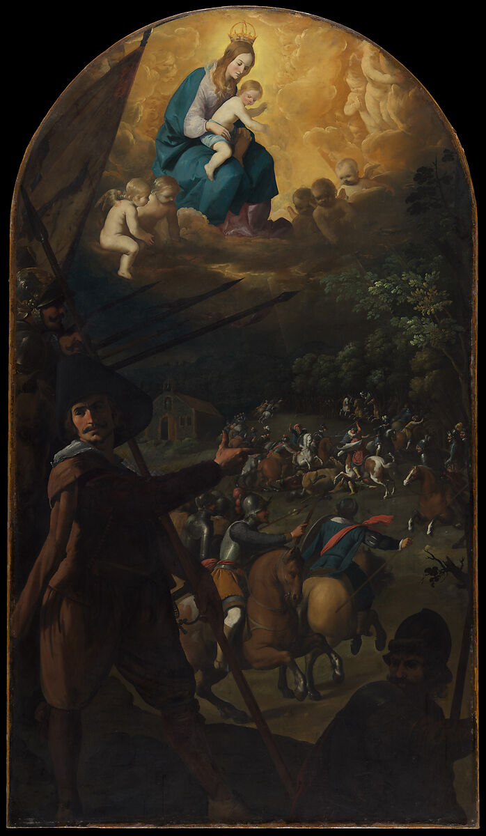 Battle between Christians and Muslims at El Sotillo, Francisco de Zurbarán (Spanish, Fuente de Cantos 1598–1664 Madrid), Oil on canvas 