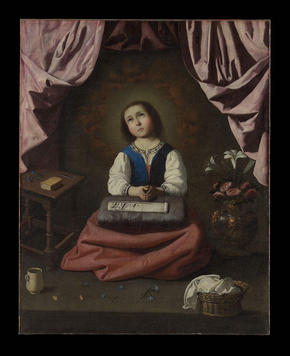 The Young Virgin, Francisco de Zurbarán (Spanish, Fuente de Cantos 1598–1664 Madrid), Oil on canvas 