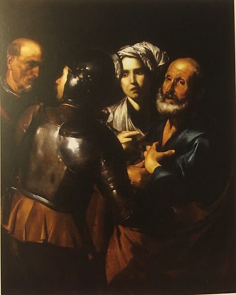 The Denial of Saint Peter, Caravaggio (Michelangelo Merisi) (Italian, Milan or Caravaggio 1571–1610 Porto Ercole), Oil on canvas