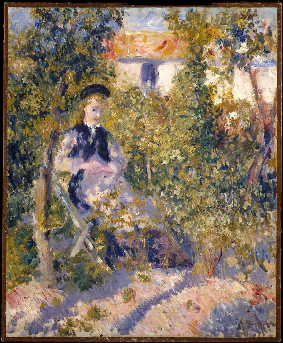 Nini in the Garden (Nini Lopez), Auguste Renoir (French, Limoges 1841–1919 Cagnes-sur-Mer), Oil on canvas 