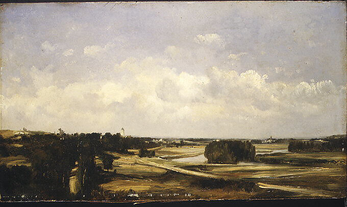 Valley of the River Loire, Jules Dupré (French, Nantes 1811–1889 L&#39;Isle-Adam), Oil on wood 