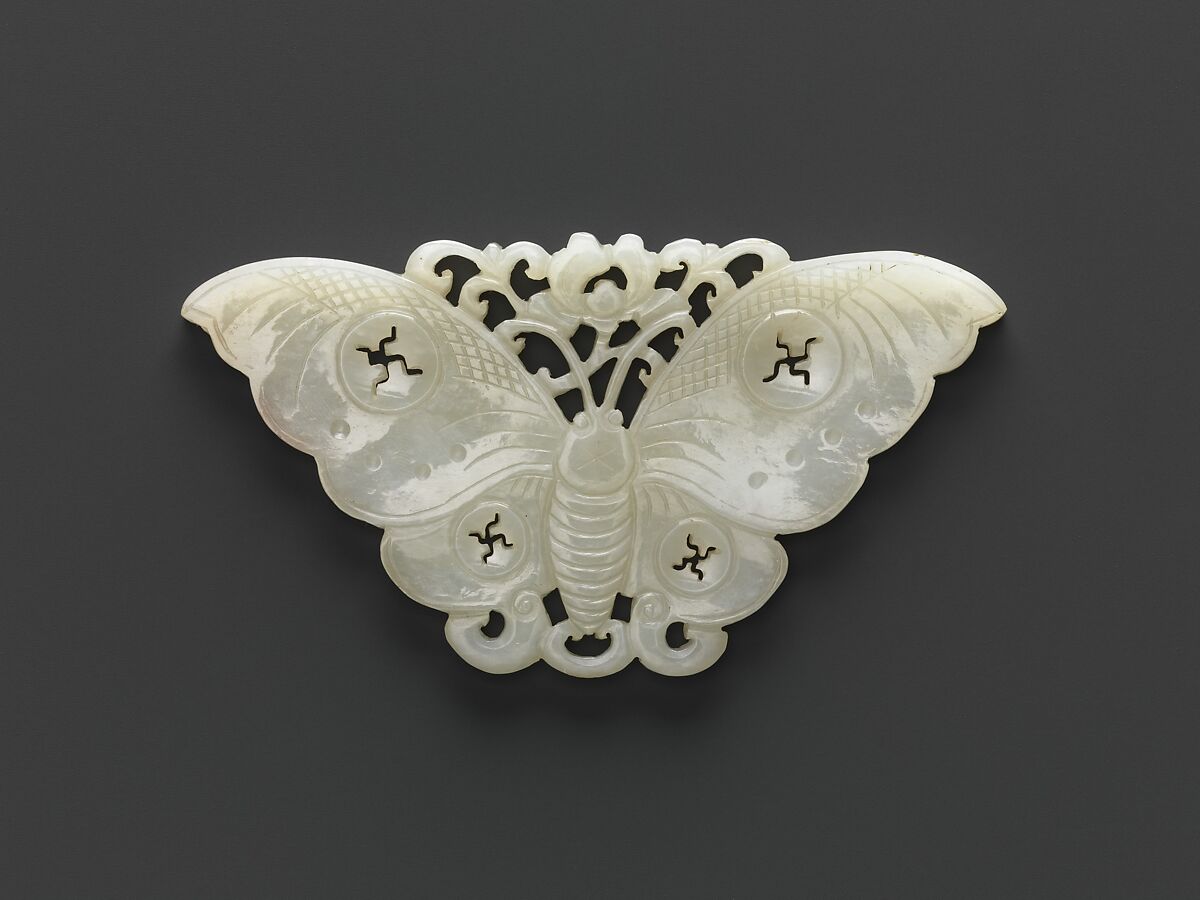 Butterfly, Jade (nephrite), China 