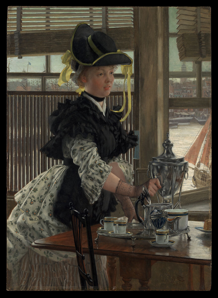 Tea, James Tissot (French, Nantes 1836–1902 Chenecey-Buillon), Oil on wood 