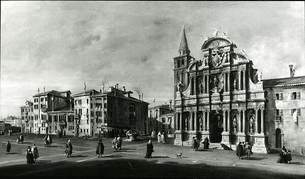 Campo Santa Maria Zobenigo, Venice, Canaletto (Giovanni Antonio Canal) (Italian, Venice 1697–1768 Venice), Oil on canvas