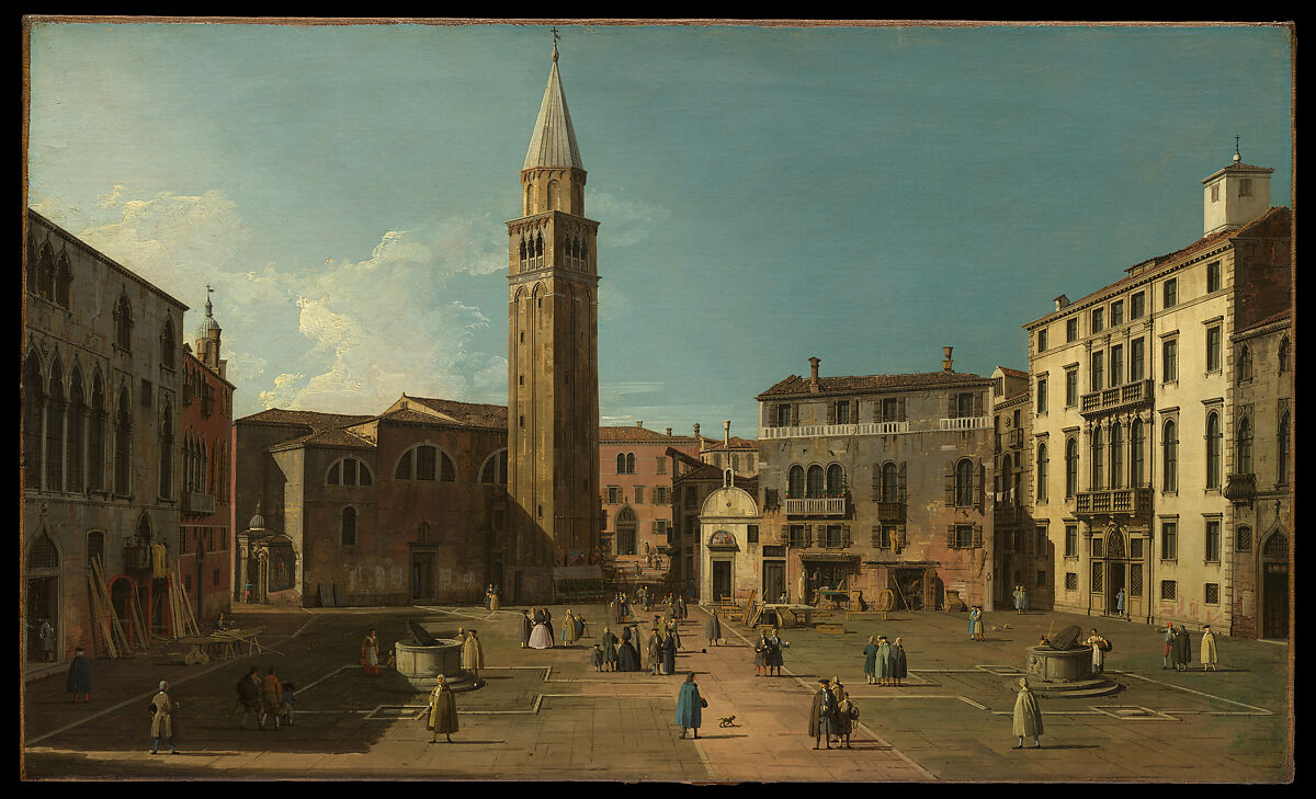 Campo Sant'Angelo, Venice, Canaletto (Giovanni Antonio Canal) (Italian, Venice 1697–1768 Venice), Oil on canvas 