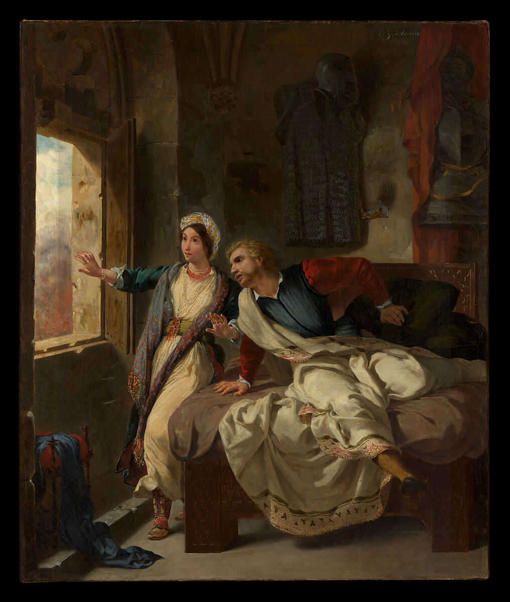 Rebecca and the Wounded Ivanhoe, Eugène Delacroix  French, Oil on canvas