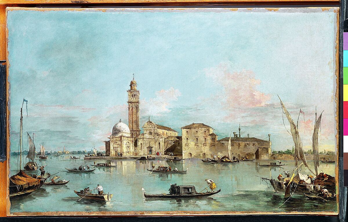 The Island of San Michele, Venice, Francesco Guardi (Italian, Venice 1712–1793 Venice), Oil on canvas 