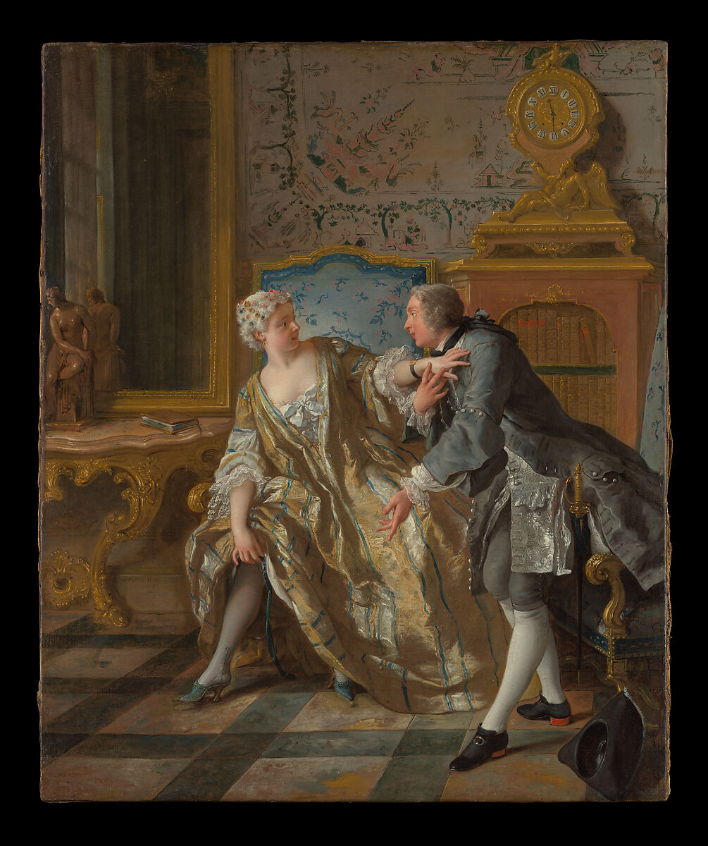 The Garter, Jean François de Troy (French, Paris 1679–1752 Rome), Oil on canvas 