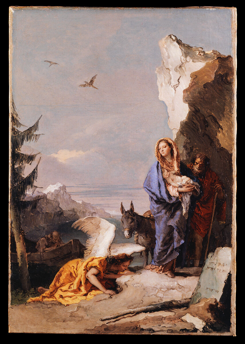 The Flight into Egypt, Giovanni Battista Tiepolo (Italian, Venice 1696–1770 Madrid), Oil on canvas 