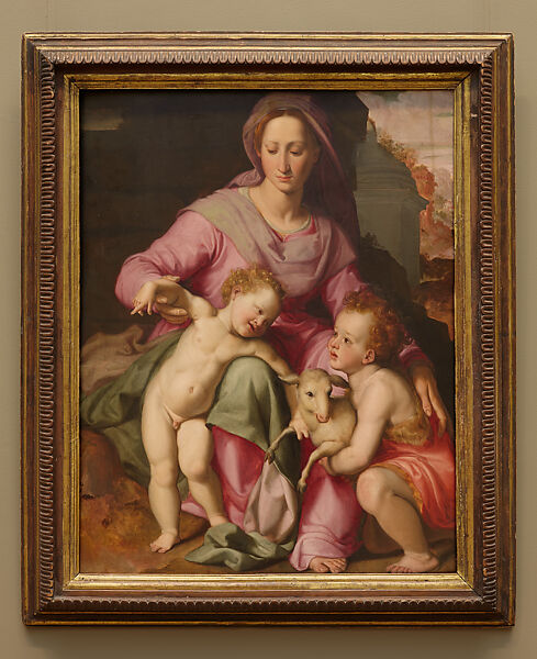 Madonna and Child with the Infant Saint John the Baptist, Santi di Tito (Italian, Sansepolcro 1536–1603 Florence), Oil on wood