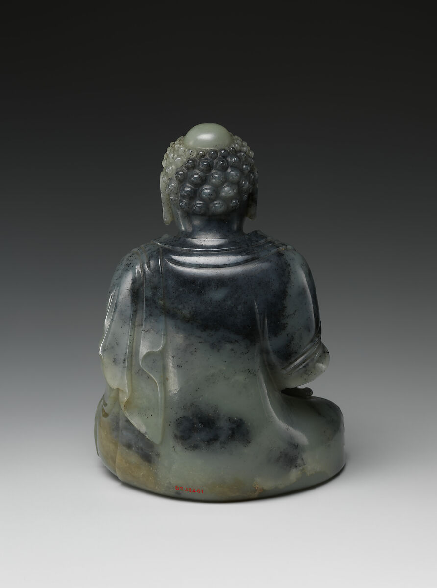Seated Buddha, Jade (nephrite), China